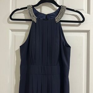 Eliza J Embellished Collar Chiffon Dress